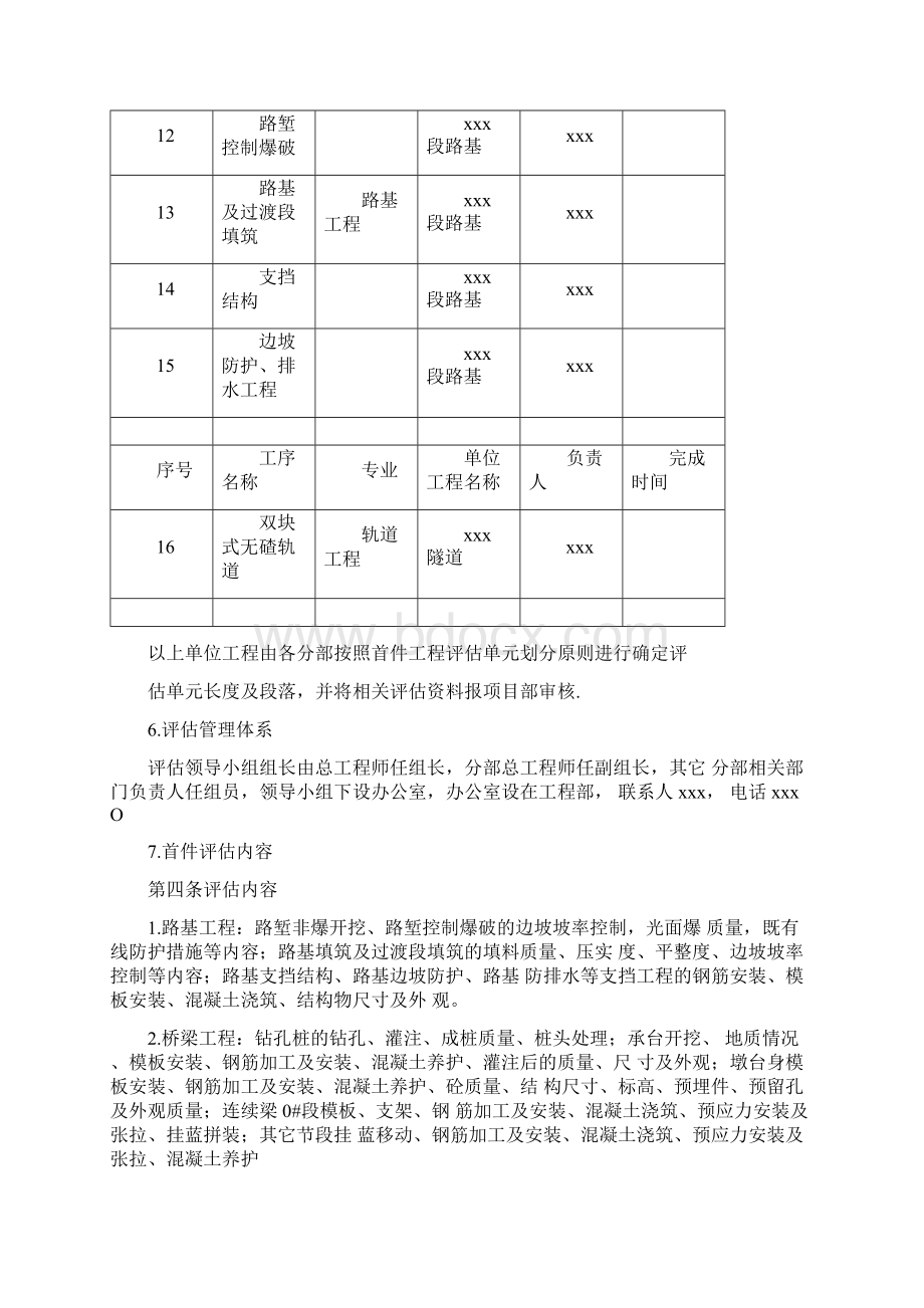 首件工程评估实施方案Word格式.docx_第3页