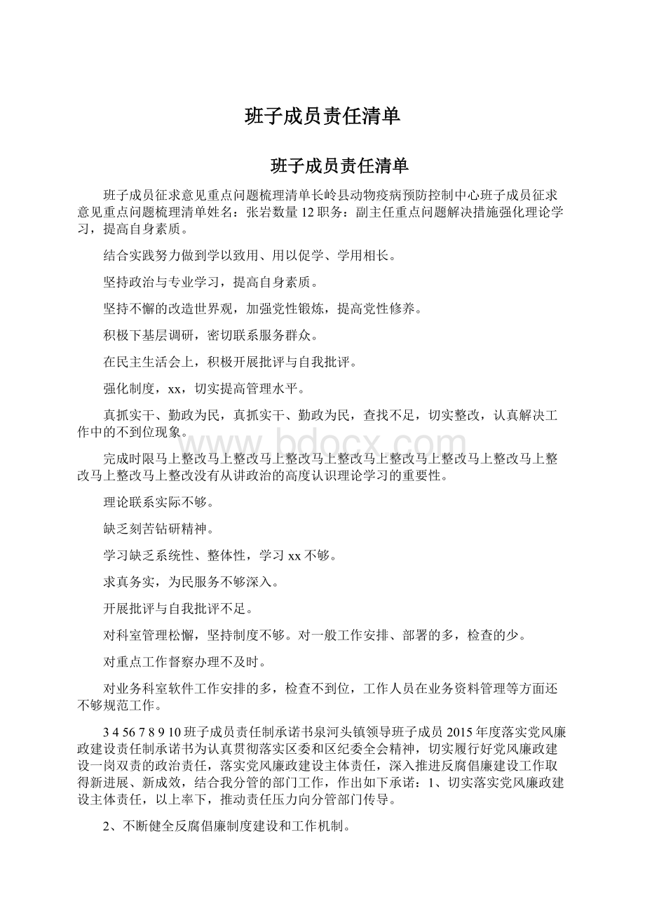 班子成员责任清单.docx_第1页