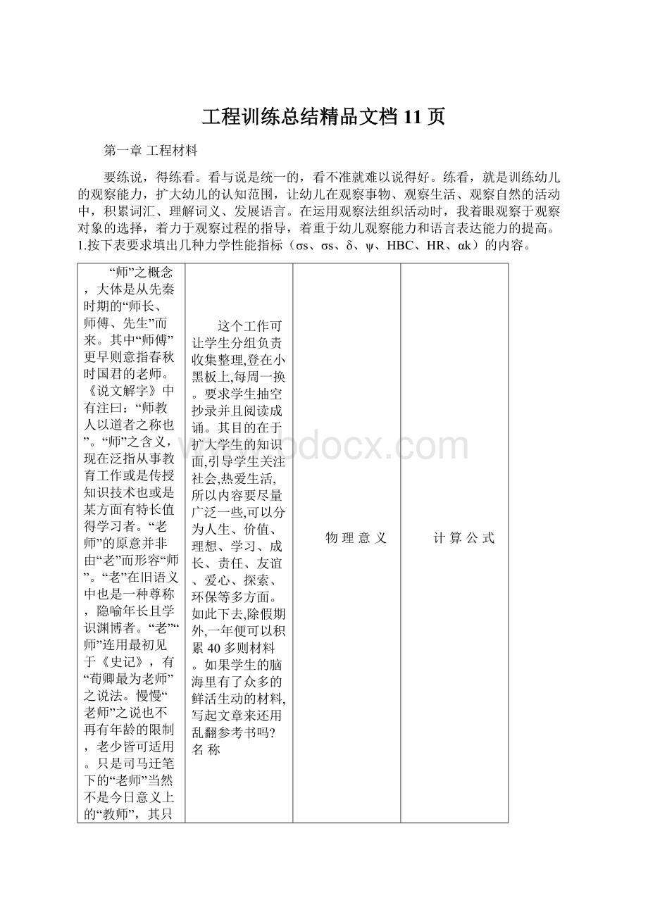 工程训练总结精品文档11页.docx