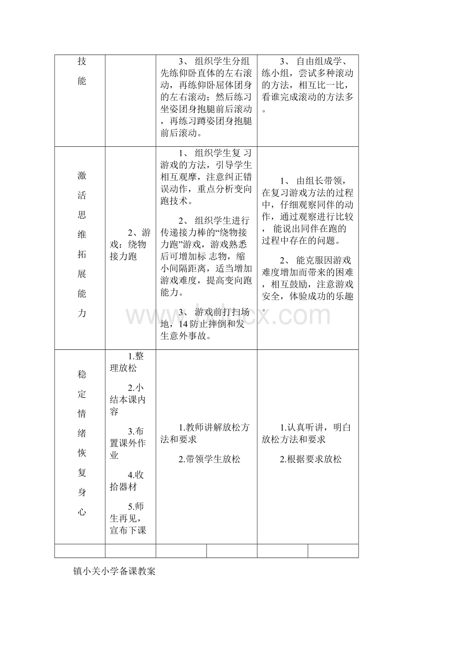 小学四年级体育教案全册.docx_第2页