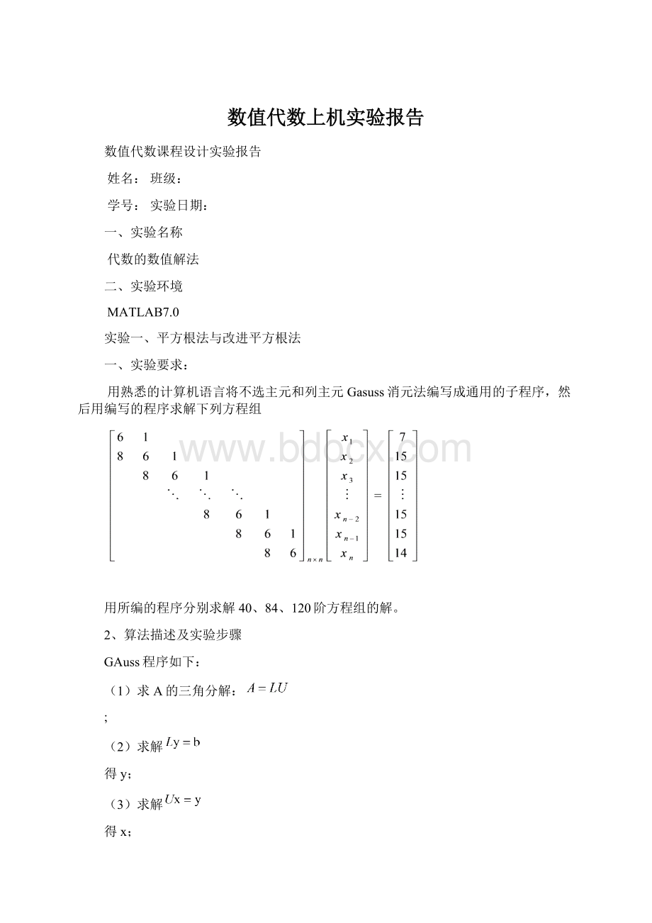 数值代数上机实验报告.docx_第1页