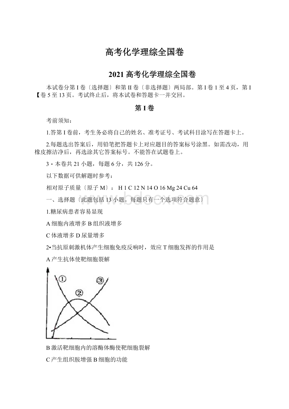 高考化学理综全国卷.docx