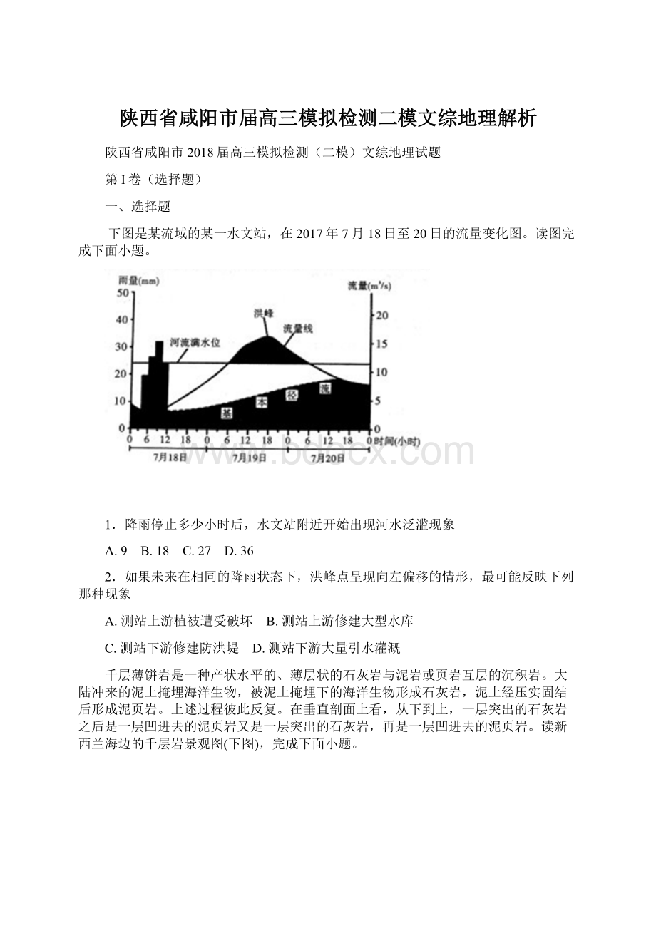 陕西省咸阳市届高三模拟检测二模文综地理解析.docx_第1页