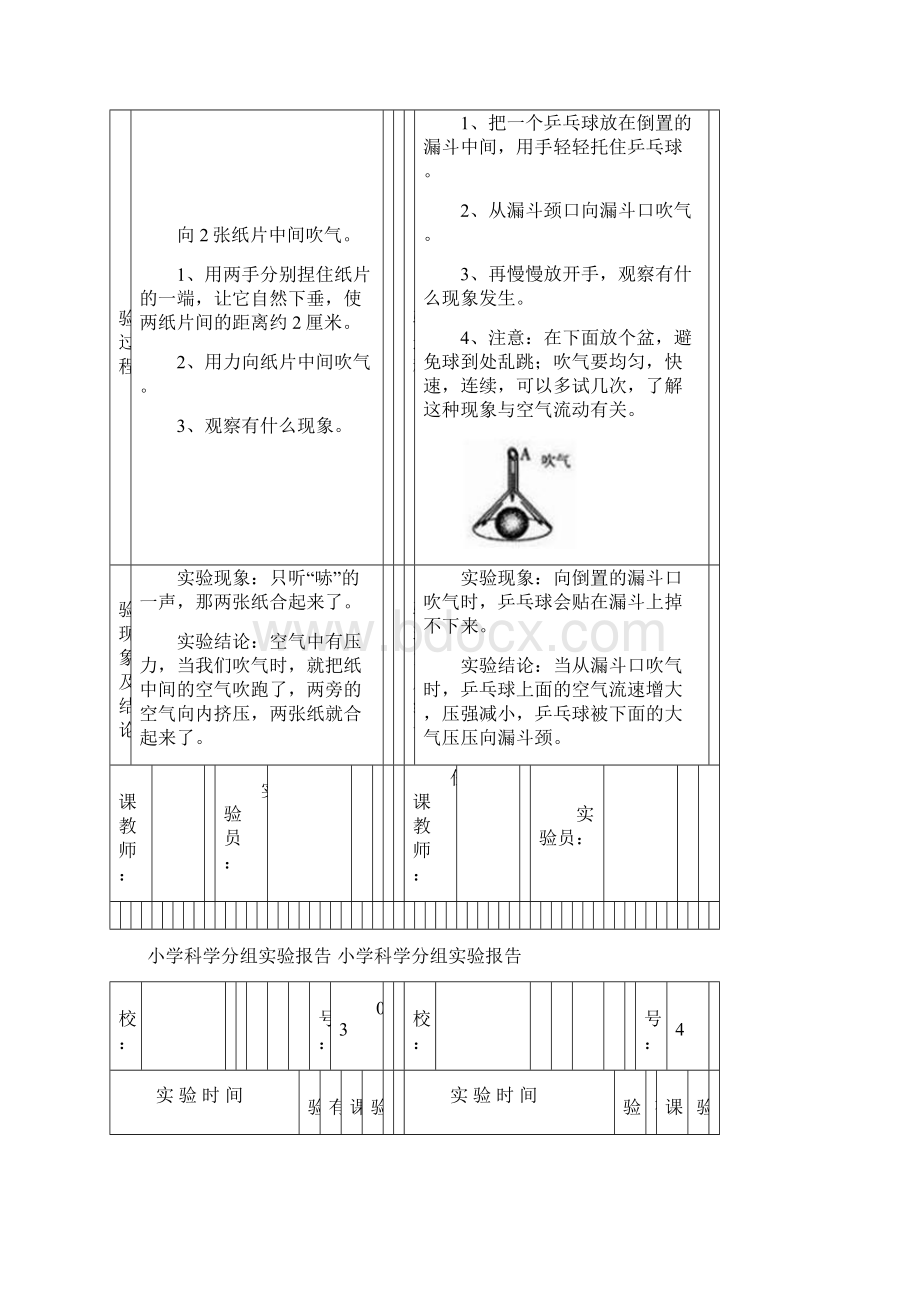 河北版小学3年级上册科学实验报告A4纸.docx_第2页