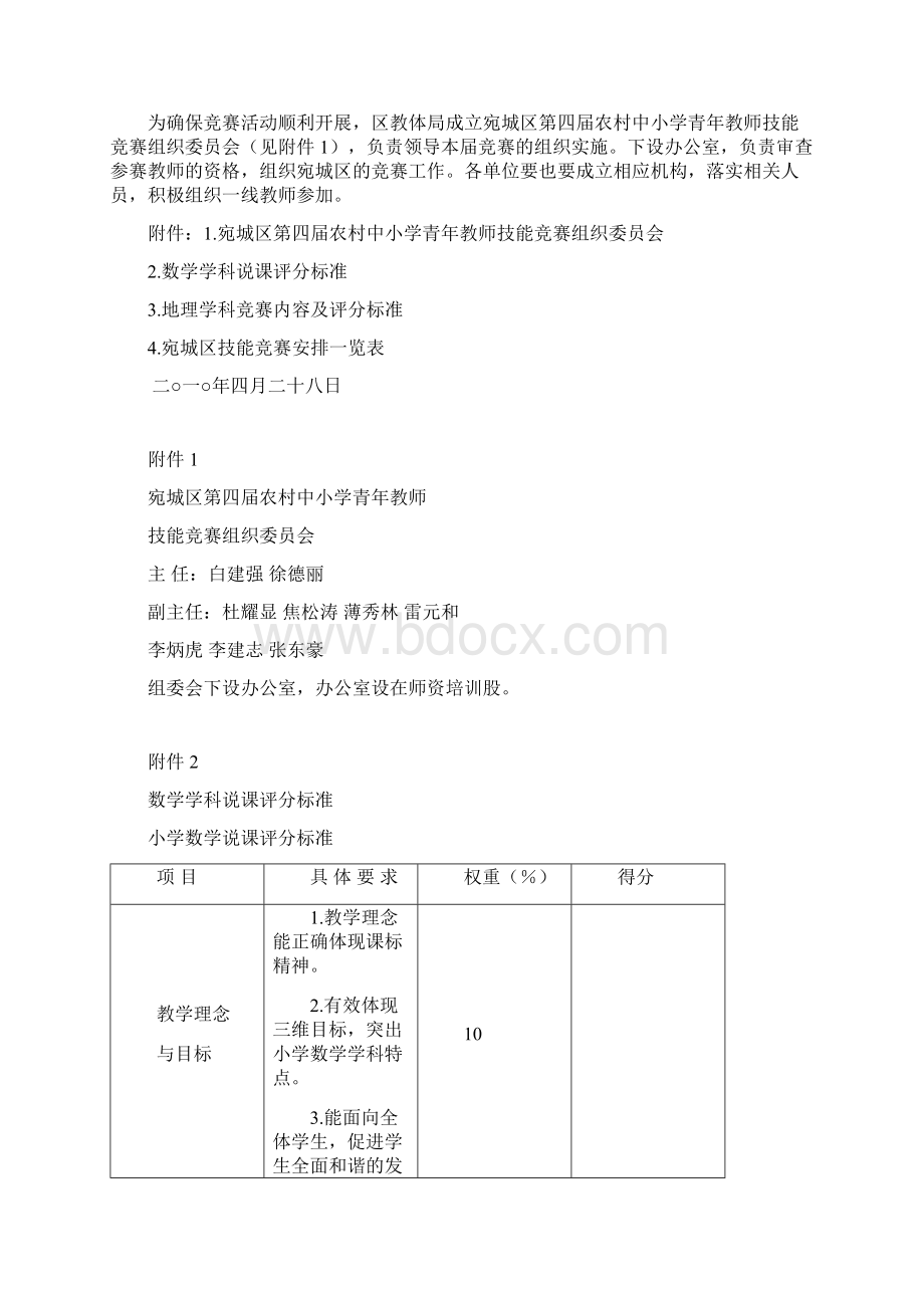 宛城区第四届农村中小学青教师技能竞赛方案Word版.docx_第2页