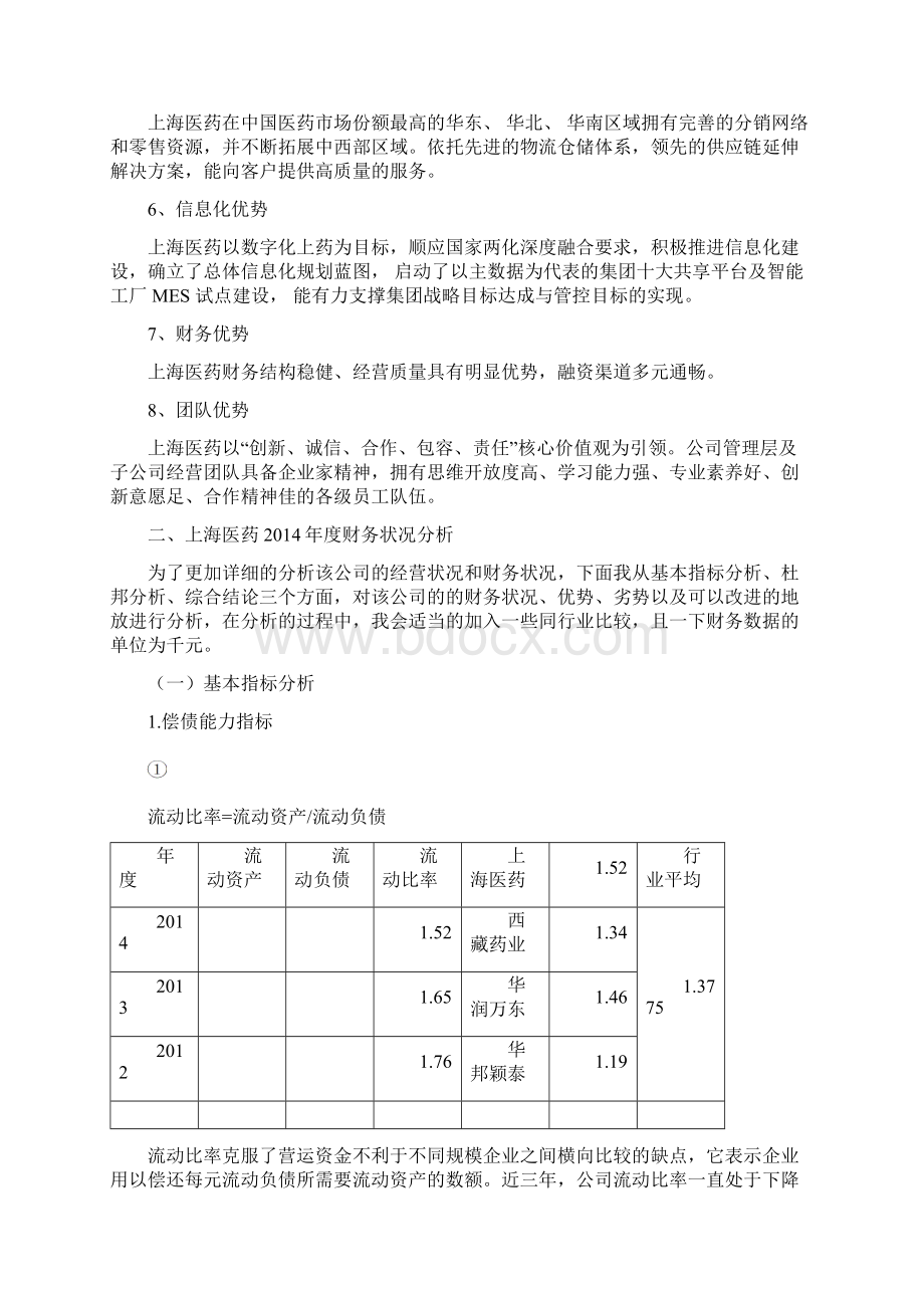 上海医药 财务状况及投资价值.docx_第3页