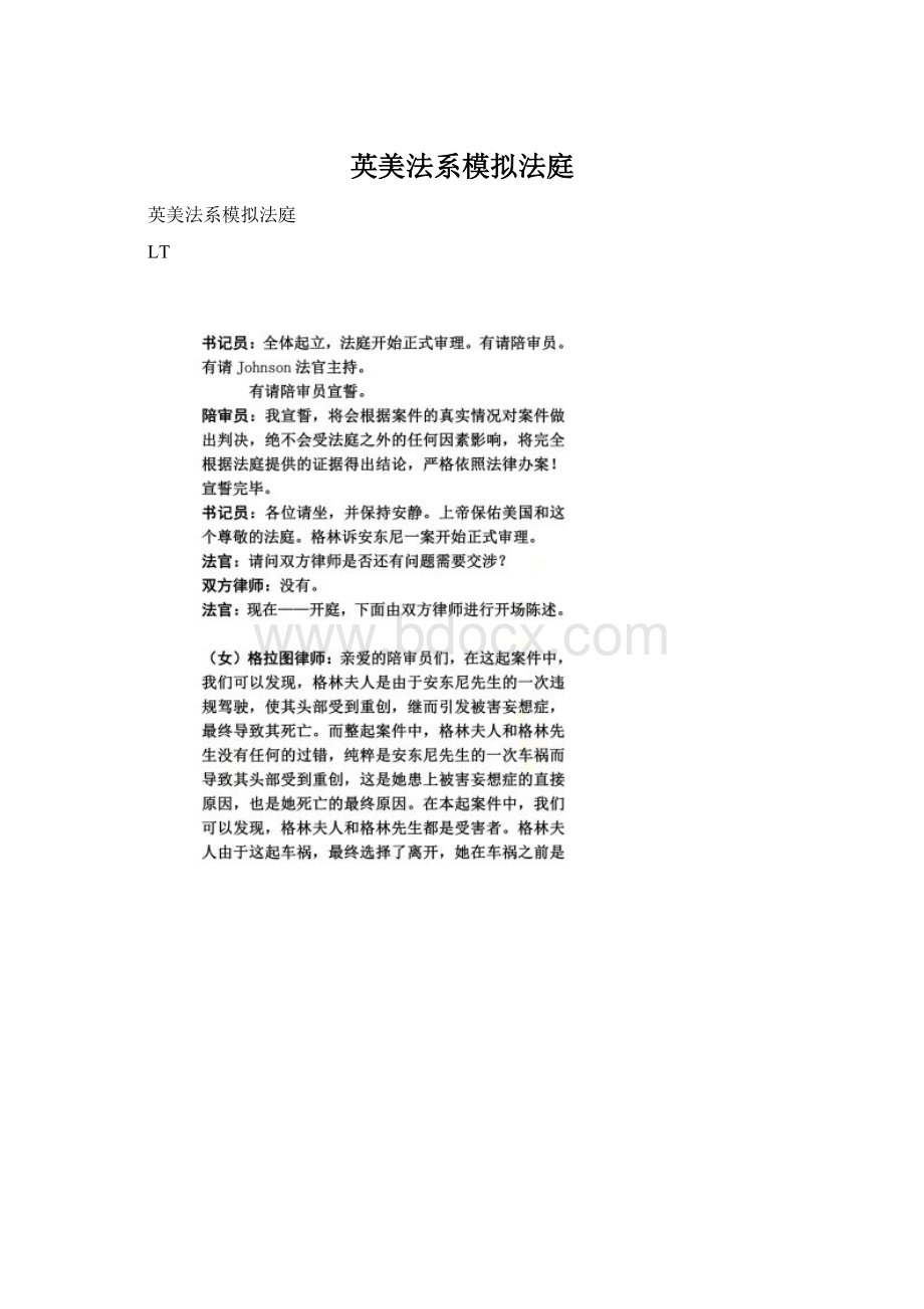 英美法系模拟法庭.docx