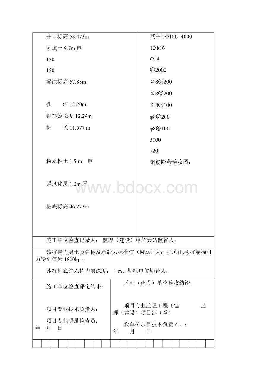 人工挖孔桩单桩施工记录.docx_第2页