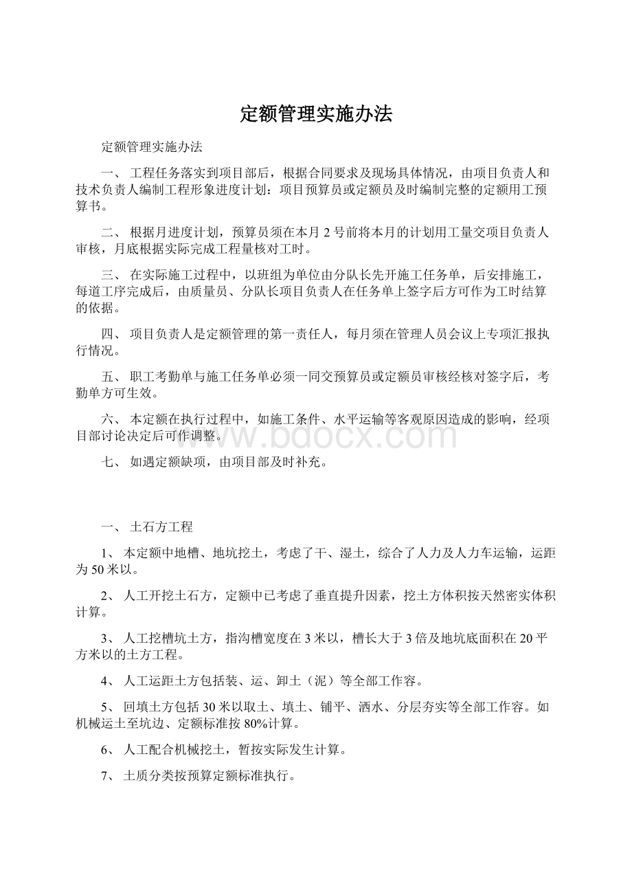 定额管理实施办法.docx_第1页