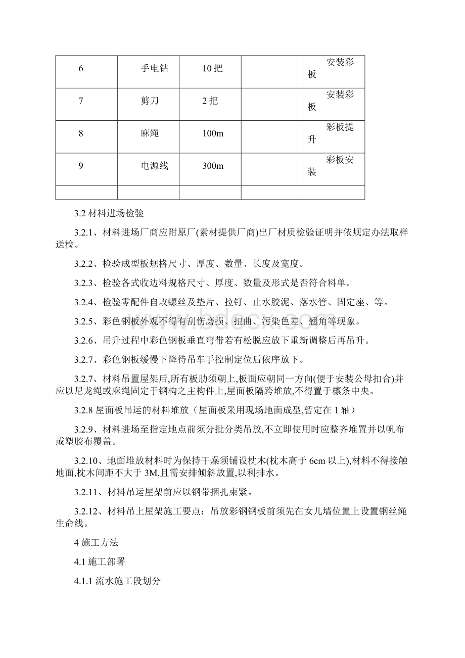 厂房屋面彩钢板安装措施.docx_第2页