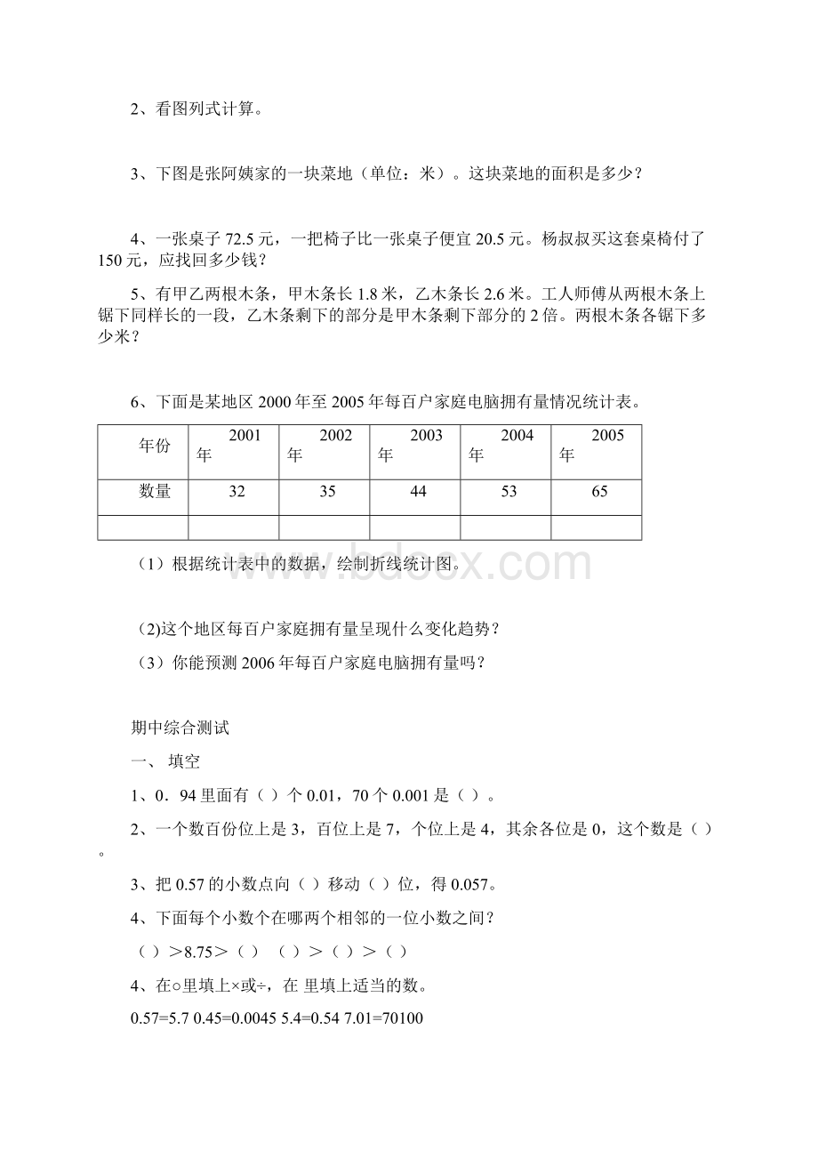 期末综合测试数学四年级.docx_第3页