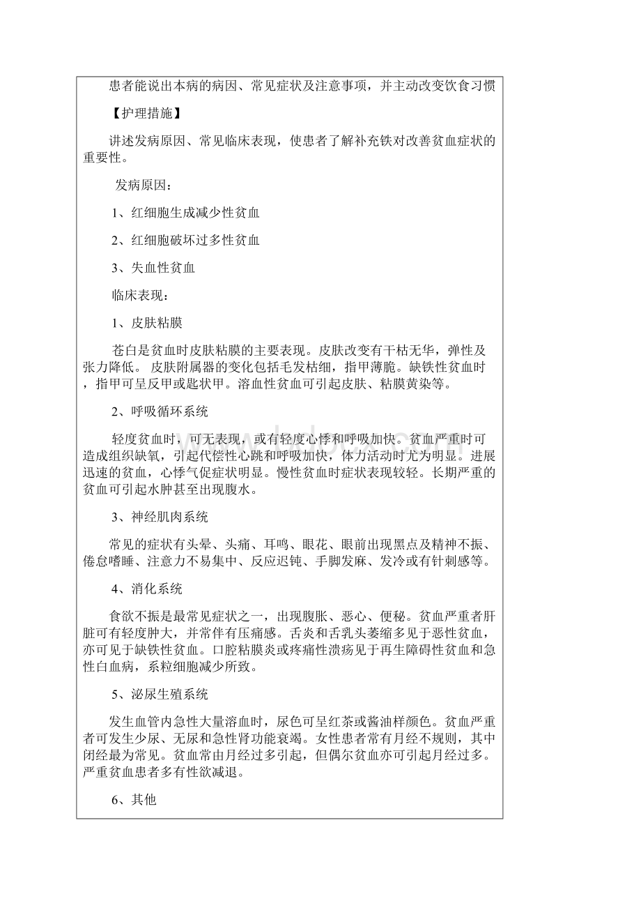 贫血护理查房Word下载.docx_第3页