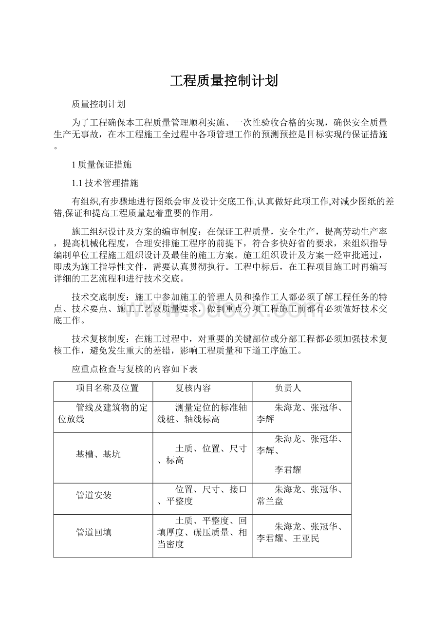 工程质量控制计划.docx