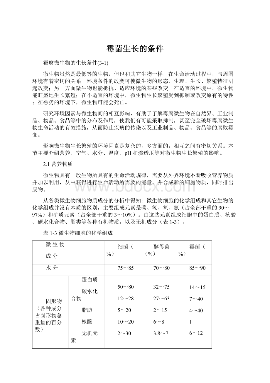 霉菌生长的条件Word文件下载.docx_第1页