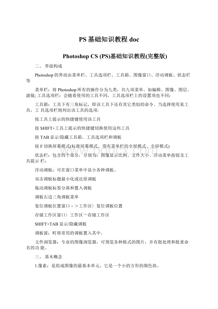 PS基础知识教程doc.docx_第1页