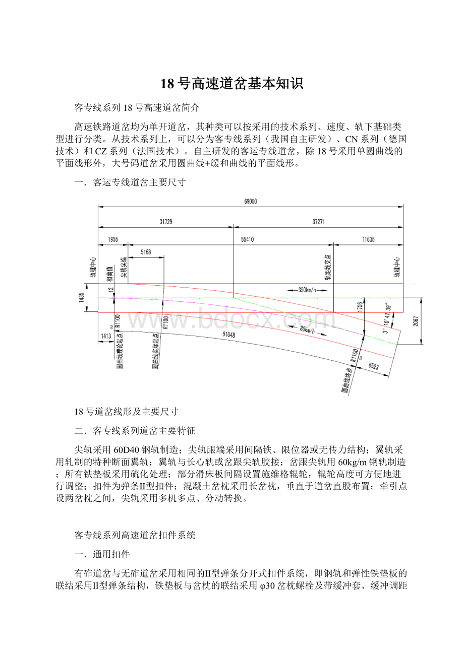 18号高速道岔基本知识.docx