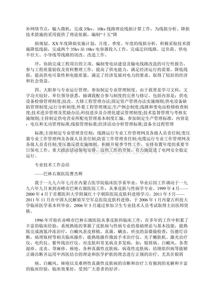 专业技术工作总结封皮共13篇.docx_第2页