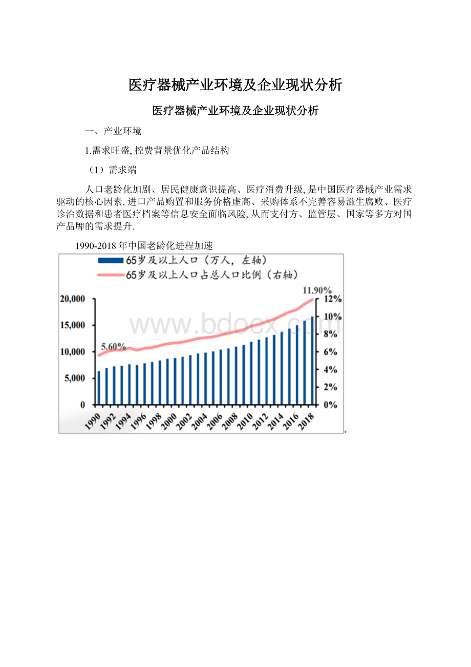 医疗器械产业环境及企业现状分析Word格式文档下载.docx