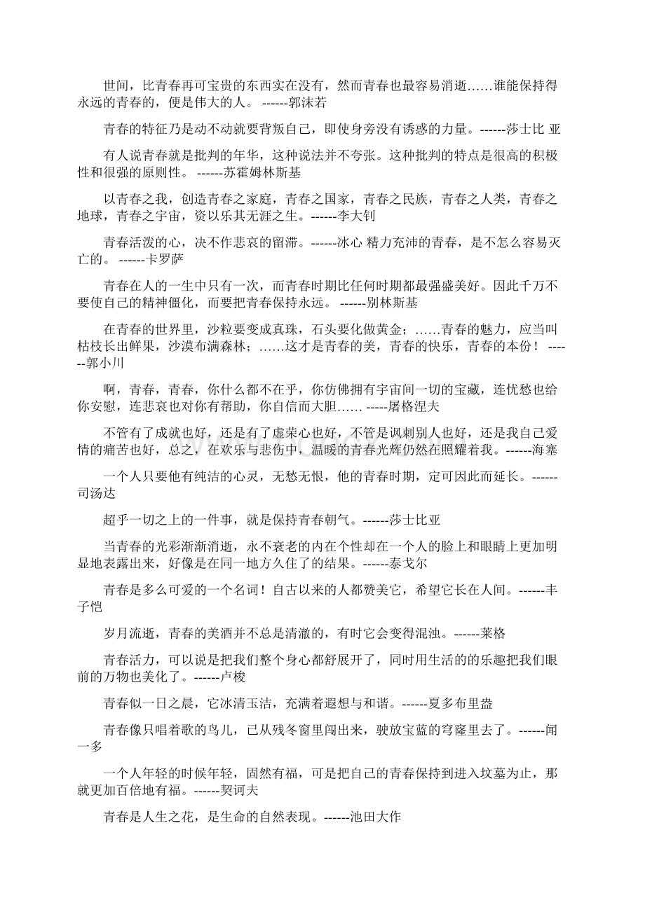 关于年轻的名言Word下载.docx_第2页