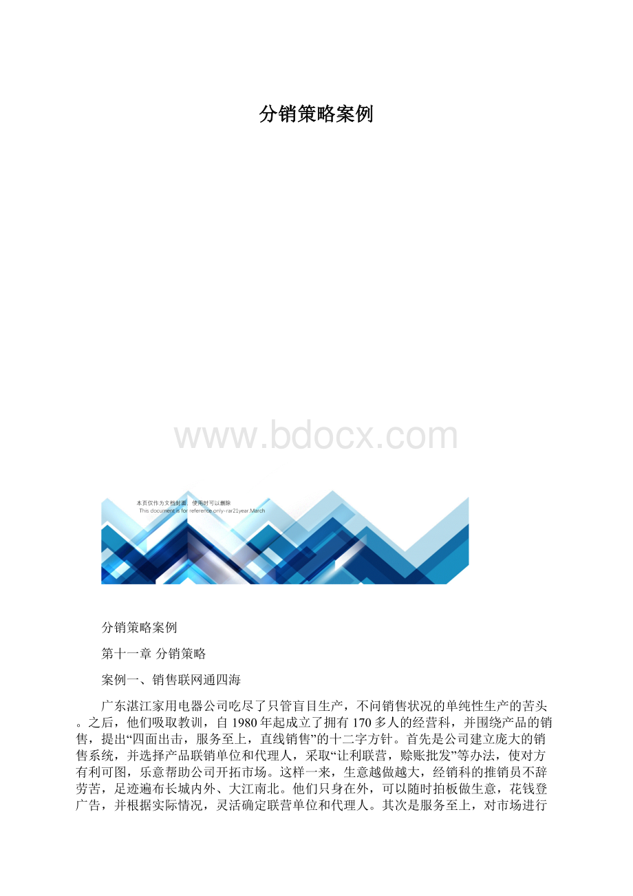 分销策略案例Word格式文档下载.docx_第1页