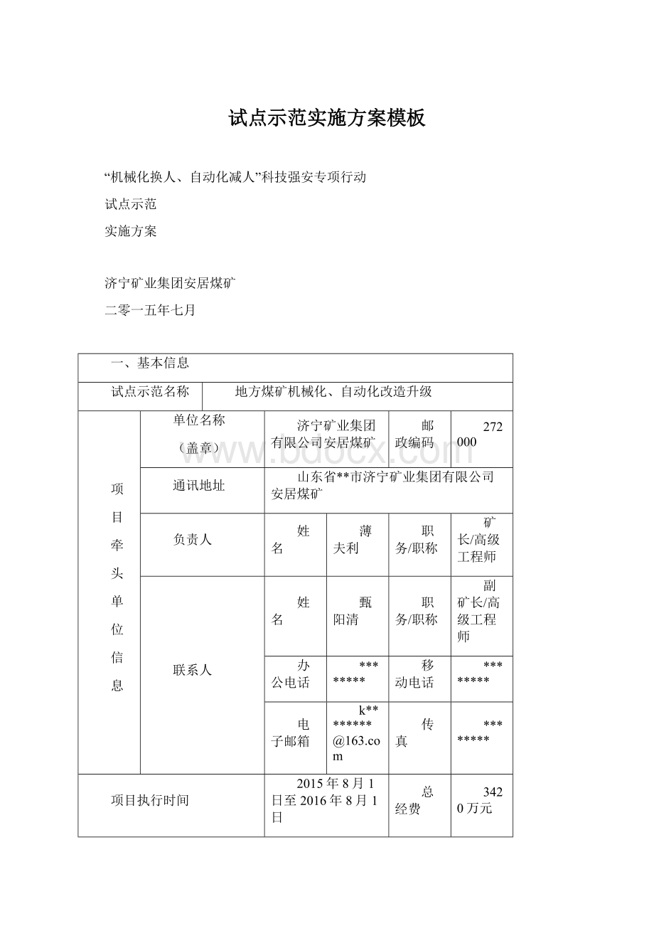 试点示范实施方案模板.docx