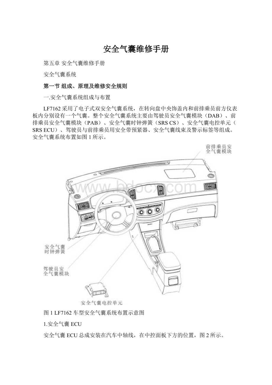 安全气囊维修手册Word文件下载.docx