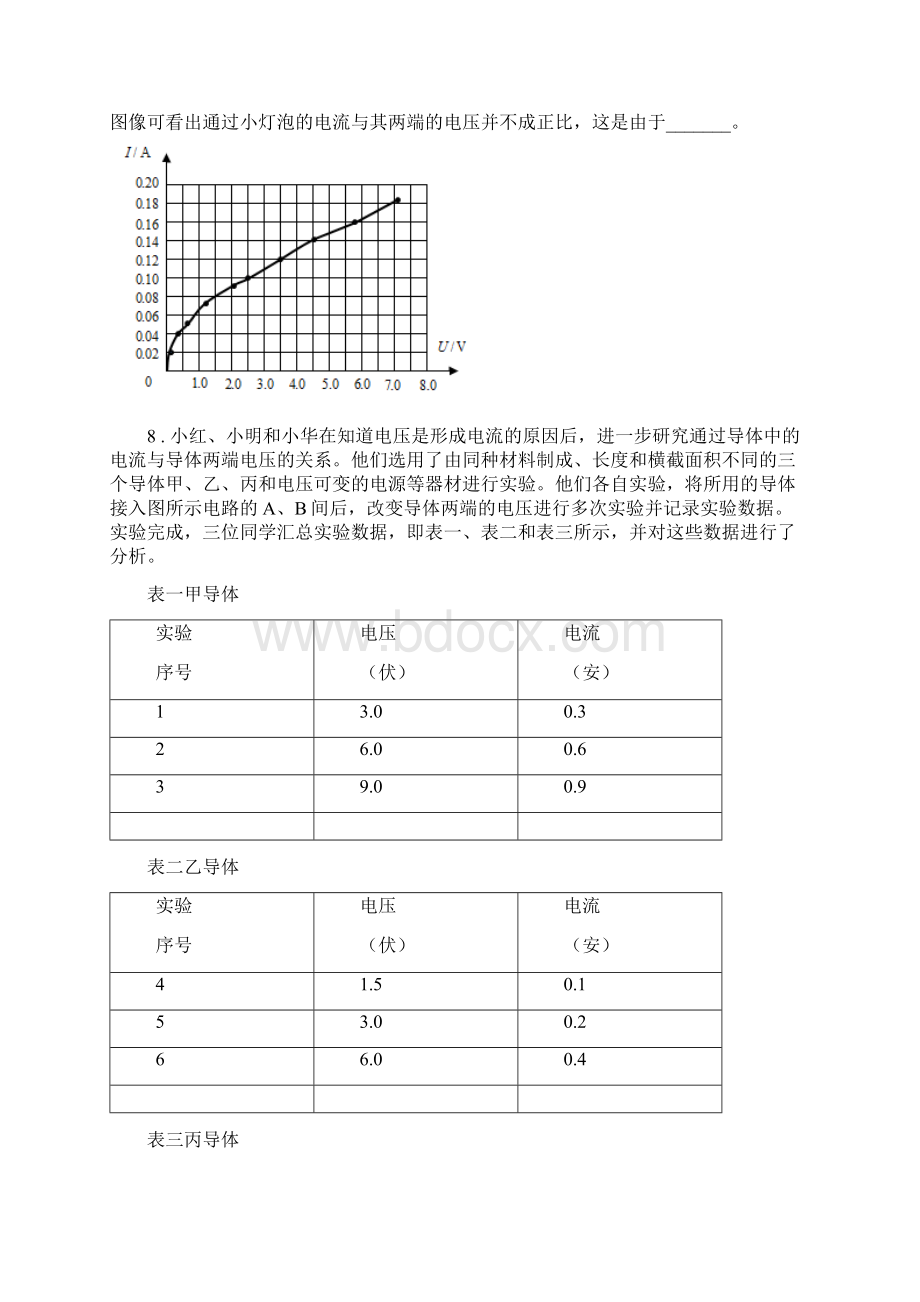 人教版九年级物理全一册 第1节 电流与电压和电阻的关系Word格式.docx_第3页