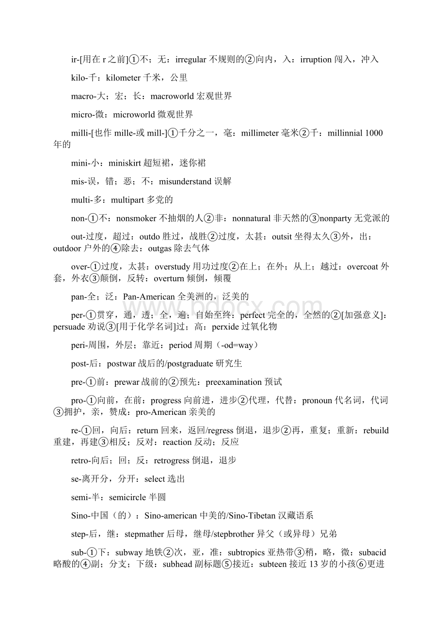 英语常用词根词缀表词汇记忆.docx_第3页