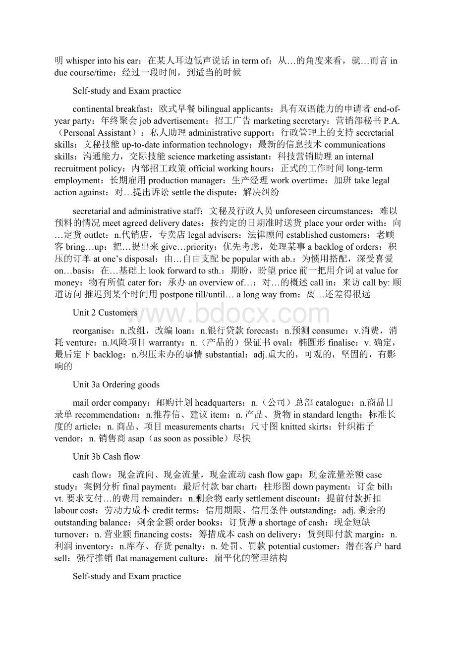 剑桥商务英语中级完整笔记词汇word资料11页.docx_第3页