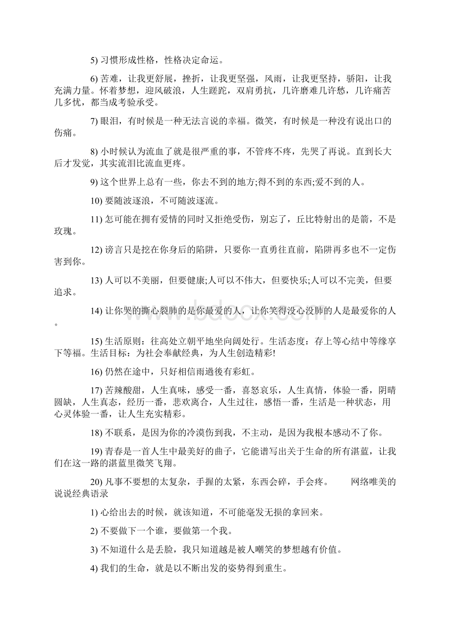 网络唯美的说说语录精选唯美语录精选.docx_第2页