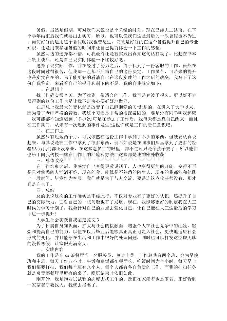 大学生社会实践自我鉴定范文.docx_第2页