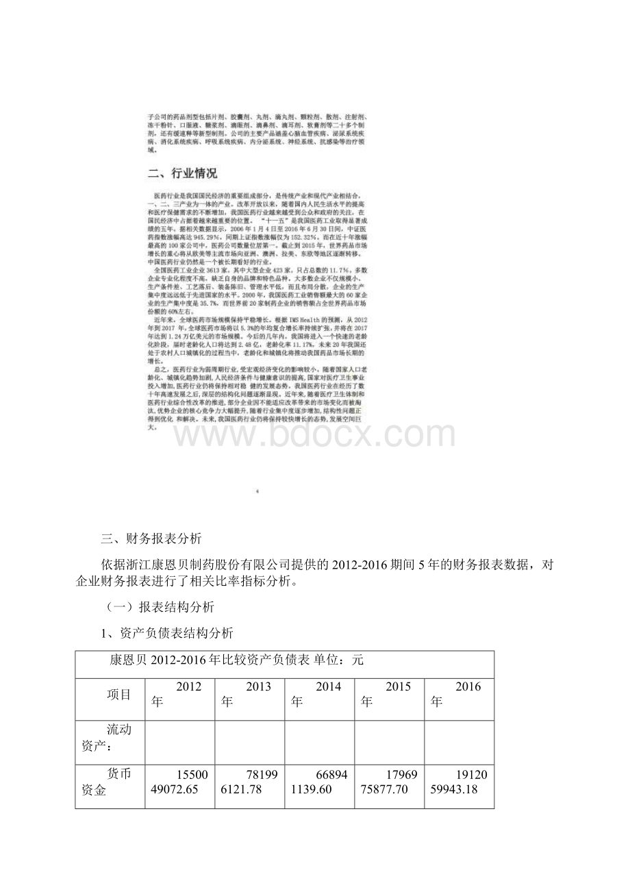 康恩贝药业财务报表分析.docx_第2页