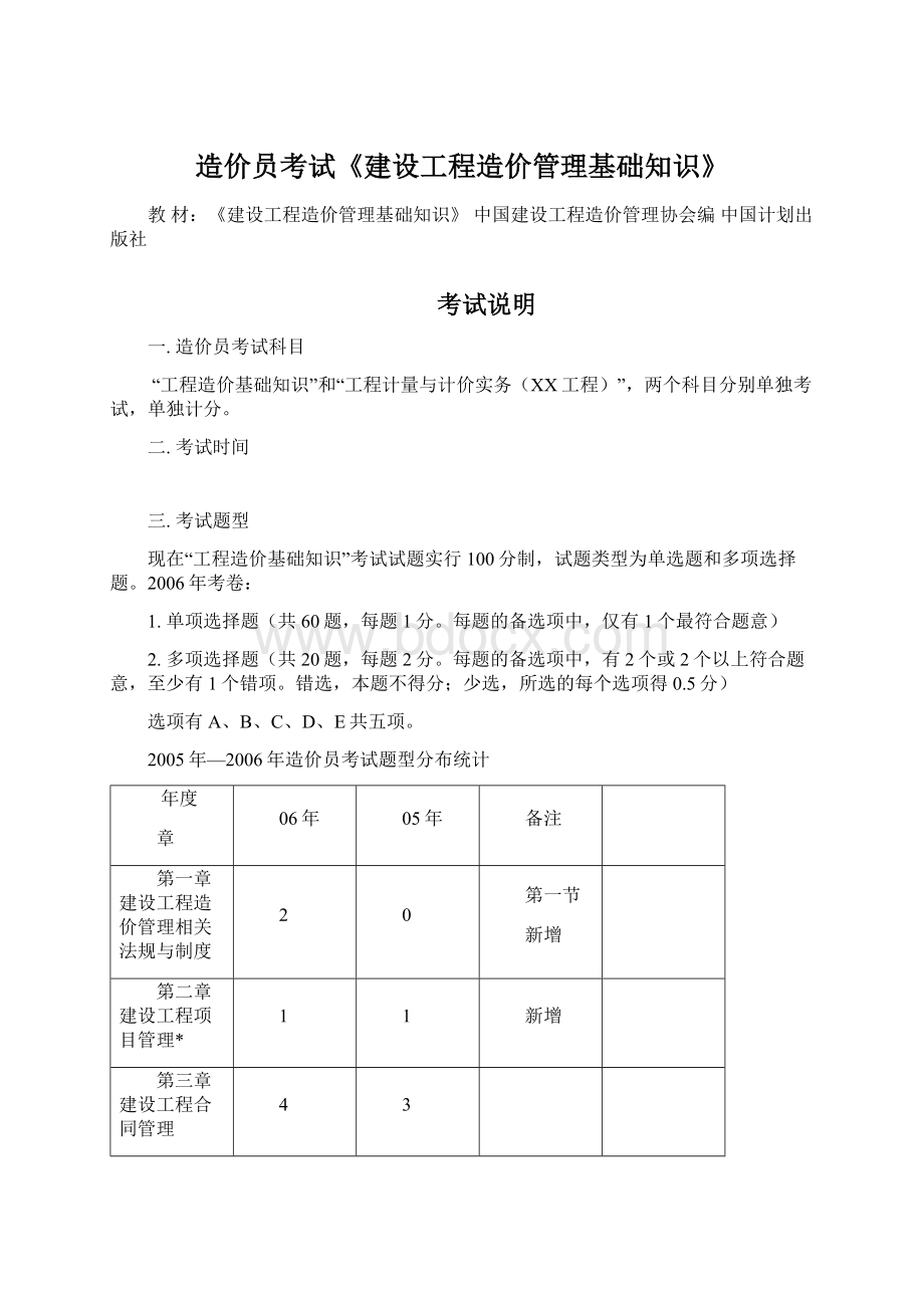 造价员考试《建设工程造价管理基础知识》.docx_第1页