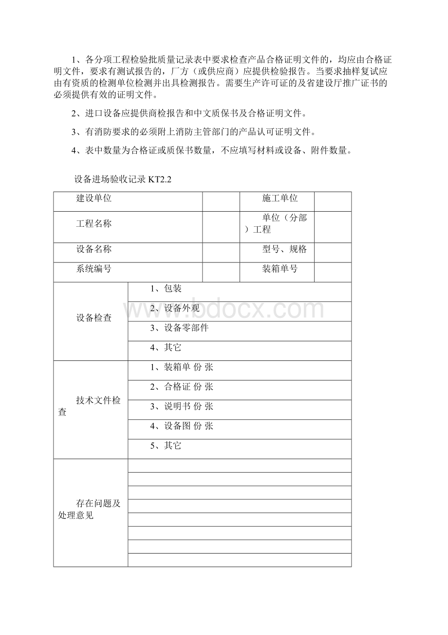 建筑工程施工质量验收资料2通风与空调工程材料设备出厂合格证汇总表.docx_第2页