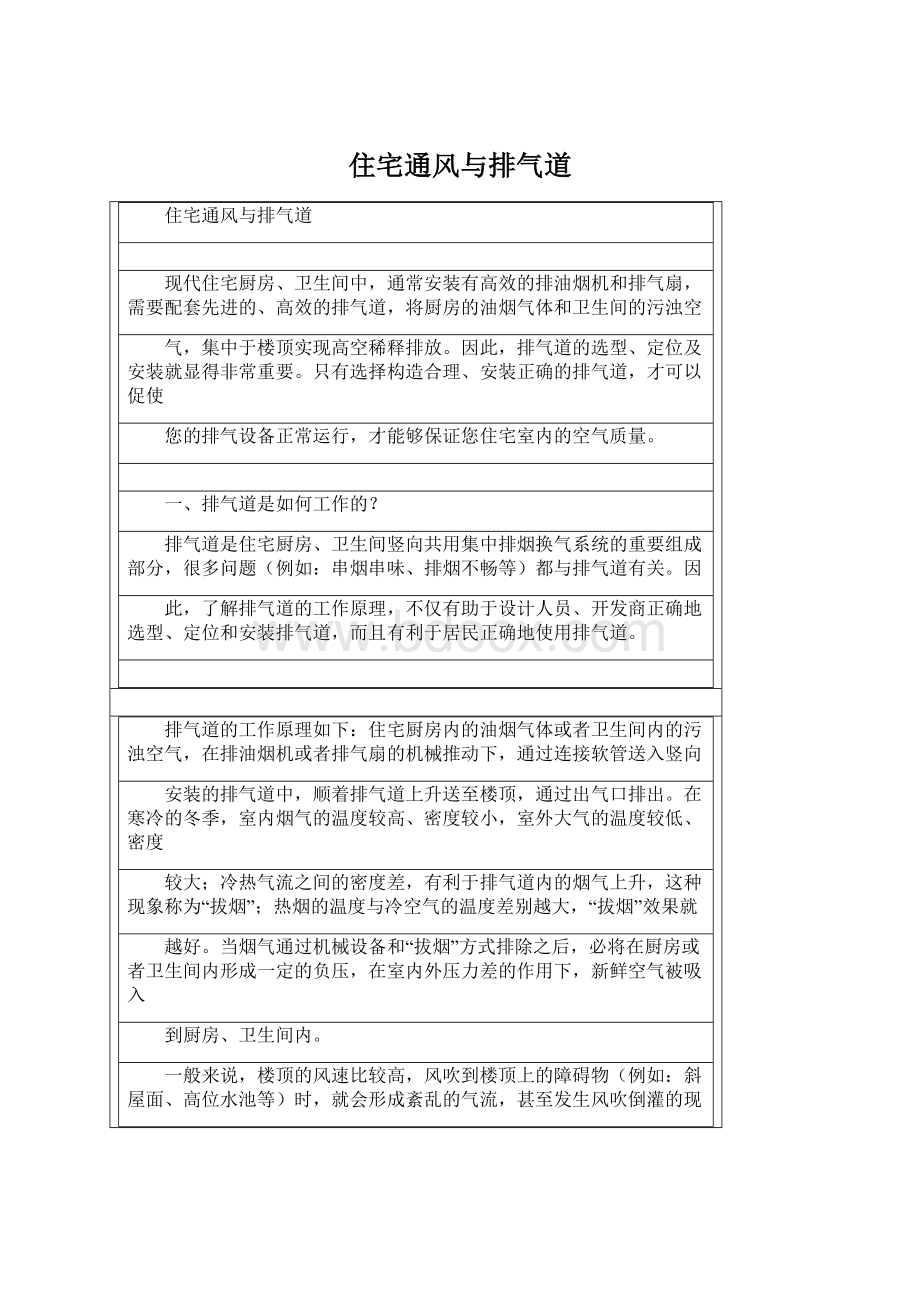 住宅通风与排气道.docx