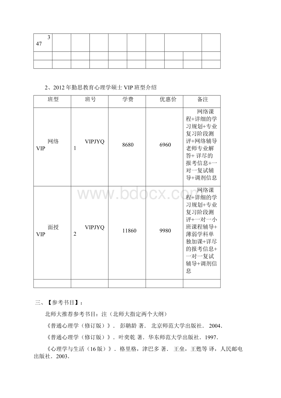 勤思教育北京师范大学专业硕士347应用心理硕士辅导班.docx_第2页