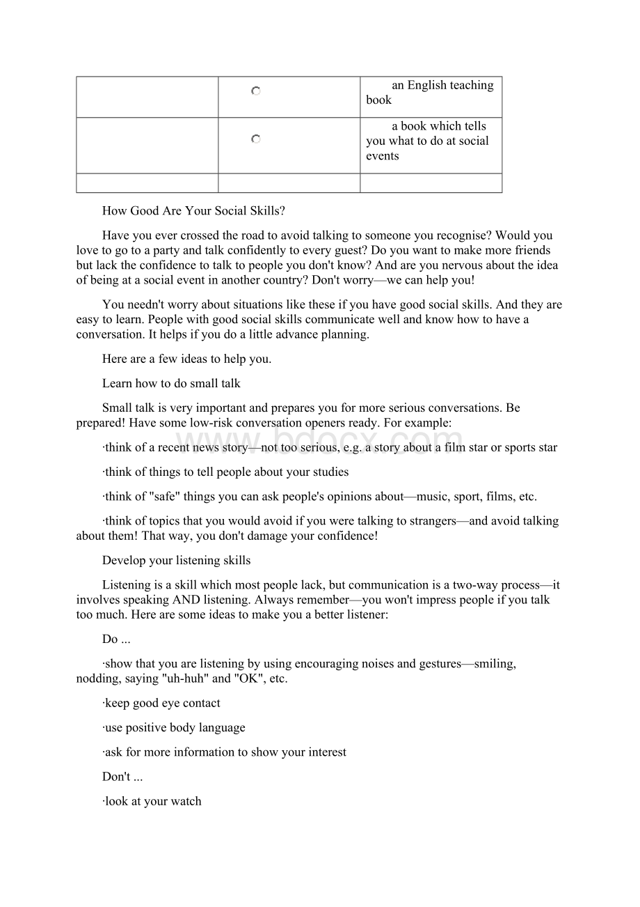 最新外研版英语选修六Module1课文Word文件下载.docx_第3页