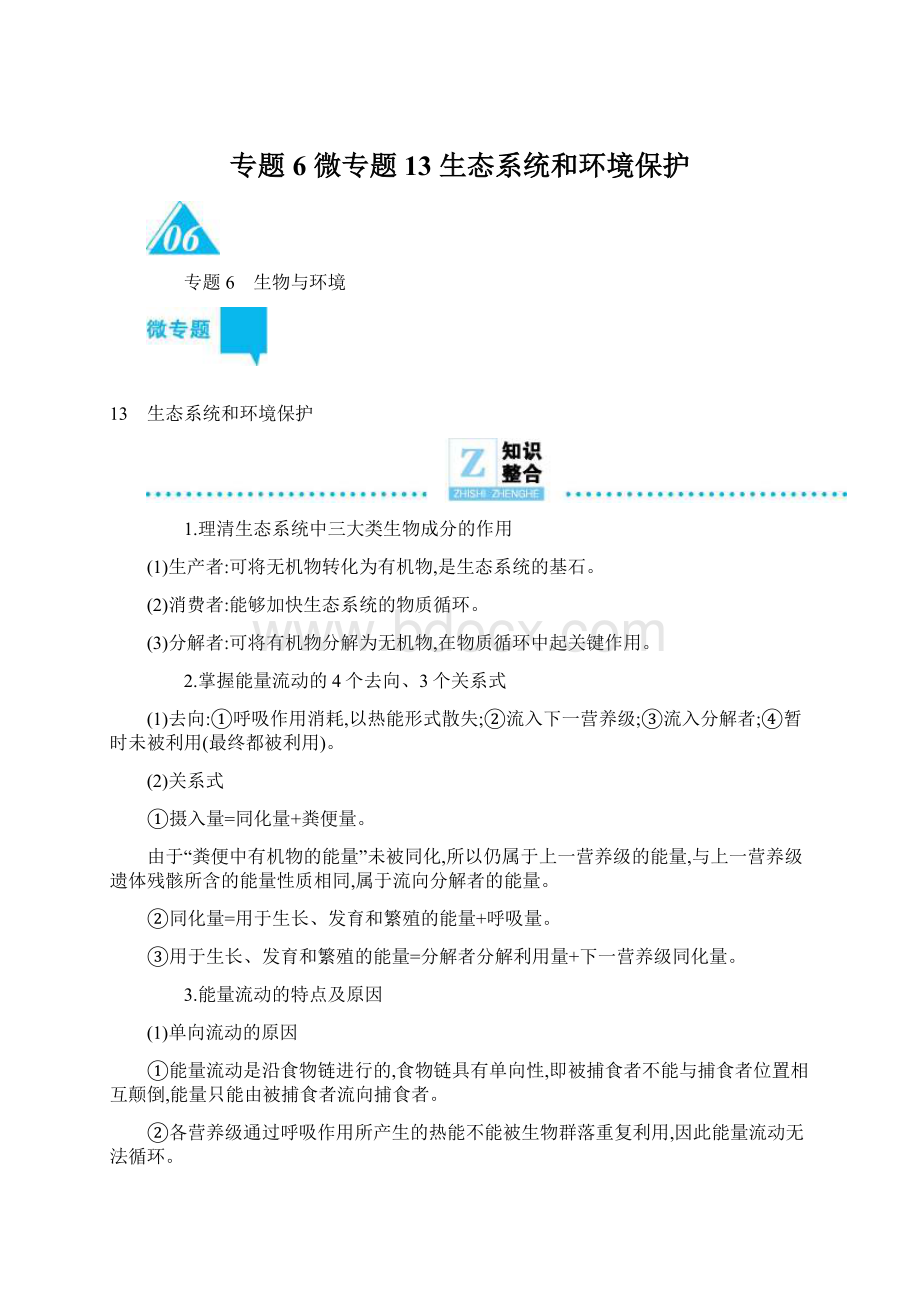 专题6微专题13生态系统和环境保护.docx_第1页