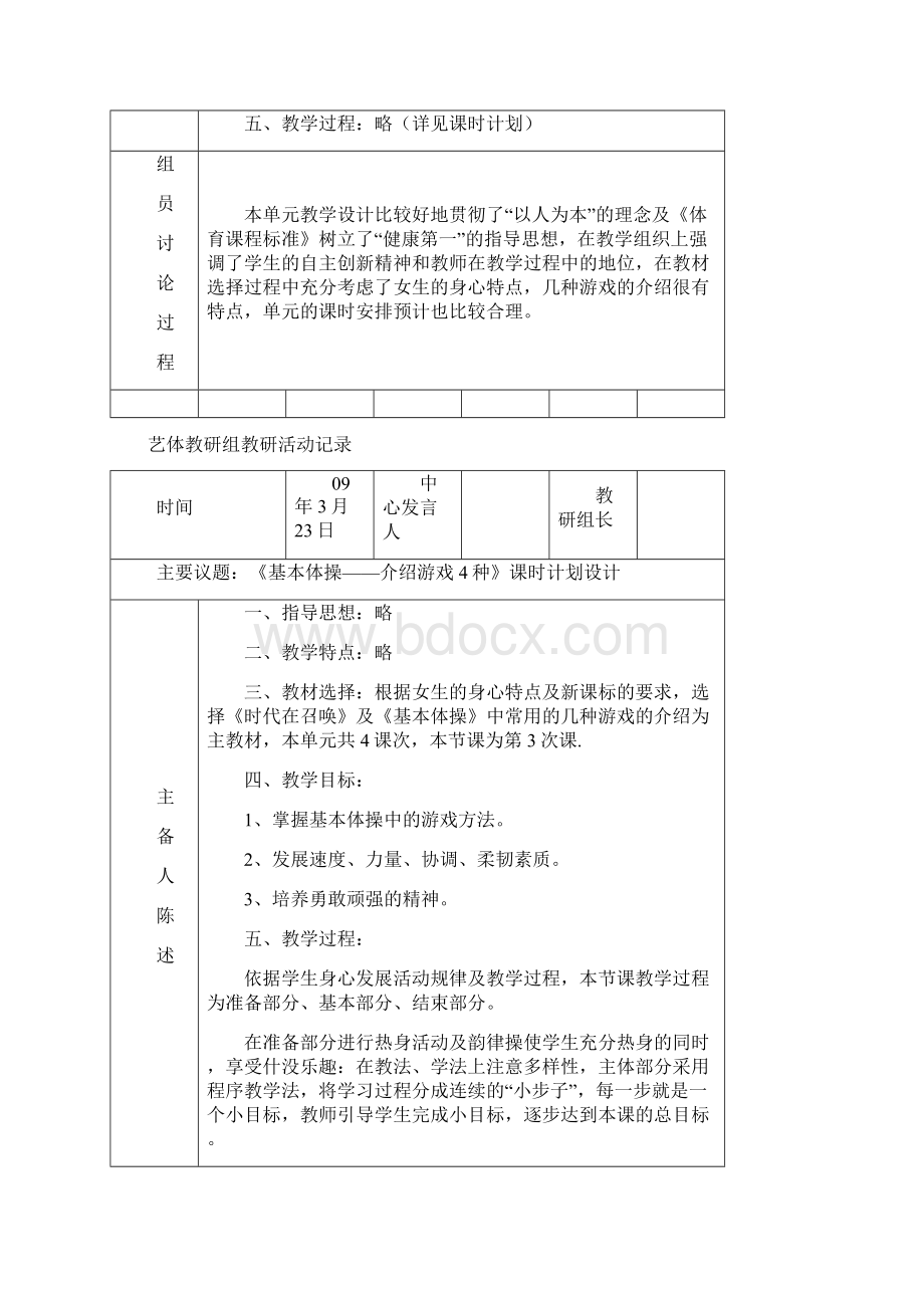 艺体教研组教研活动记录.docx_第2页