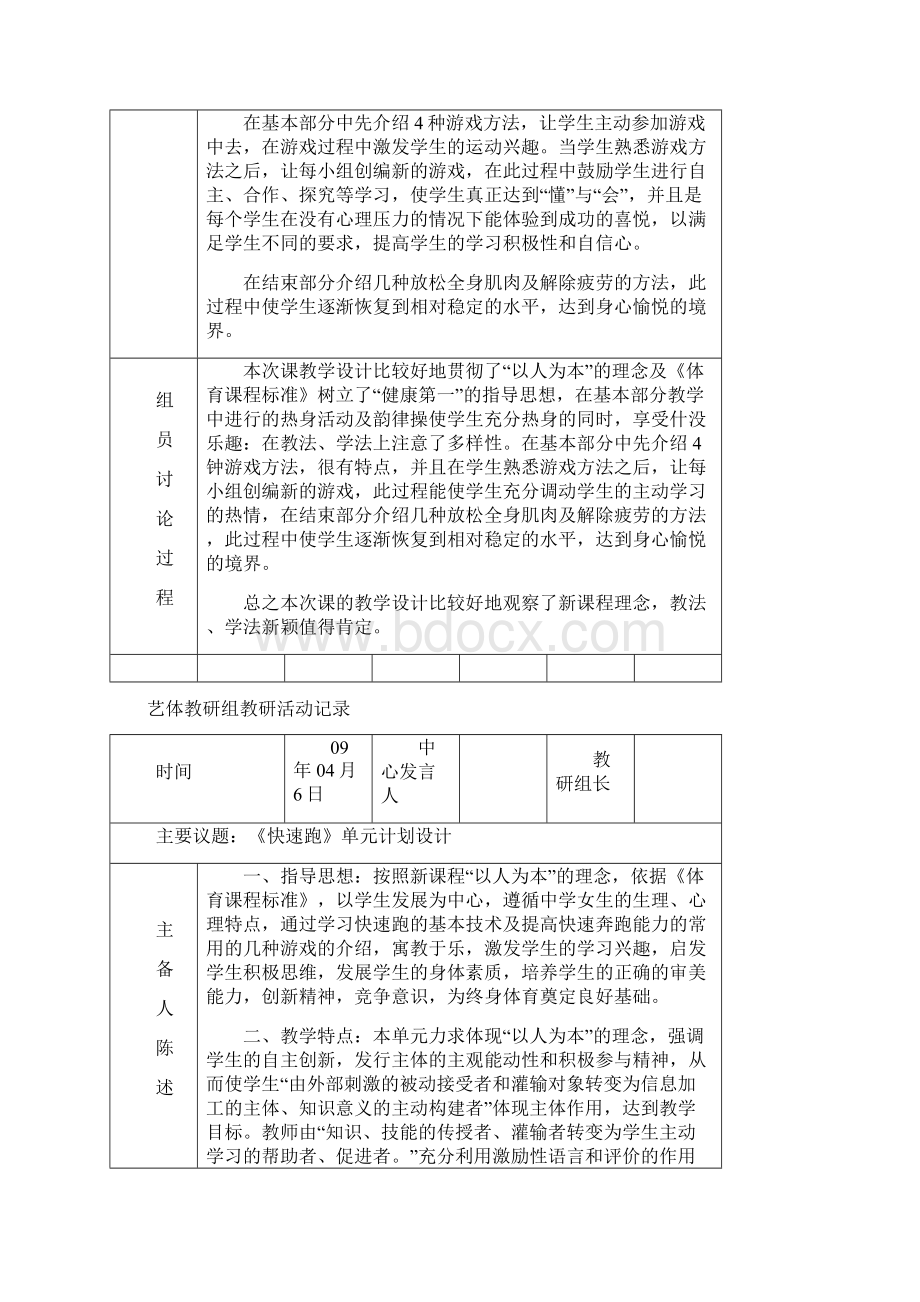 艺体教研组教研活动记录.docx_第3页