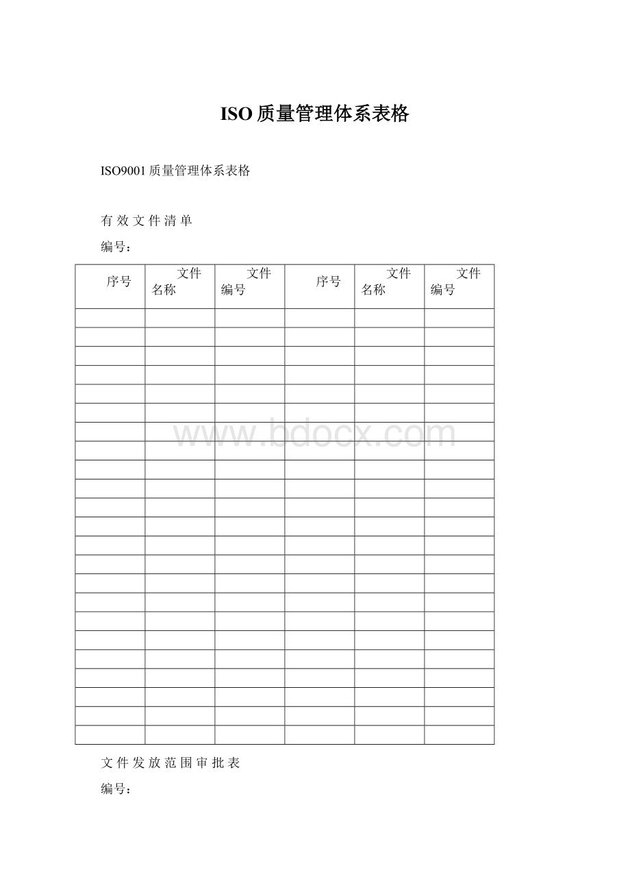 ISO质量管理体系表格Word文档格式.docx_第1页