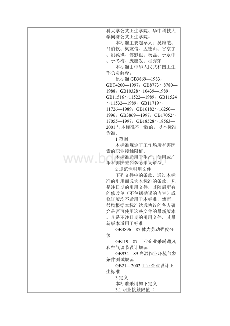 GBZ2工作场所有害因素职业接触限值Word文档下载推荐.docx_第2页