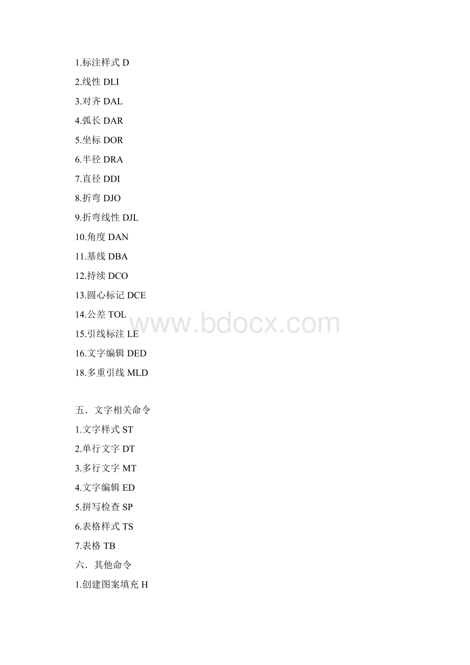 CAD制图快捷命令及建筑电器字母代码Word文档下载推荐.docx_第3页