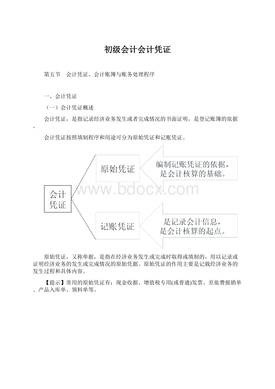 初级会计会计凭证.docx_第1页