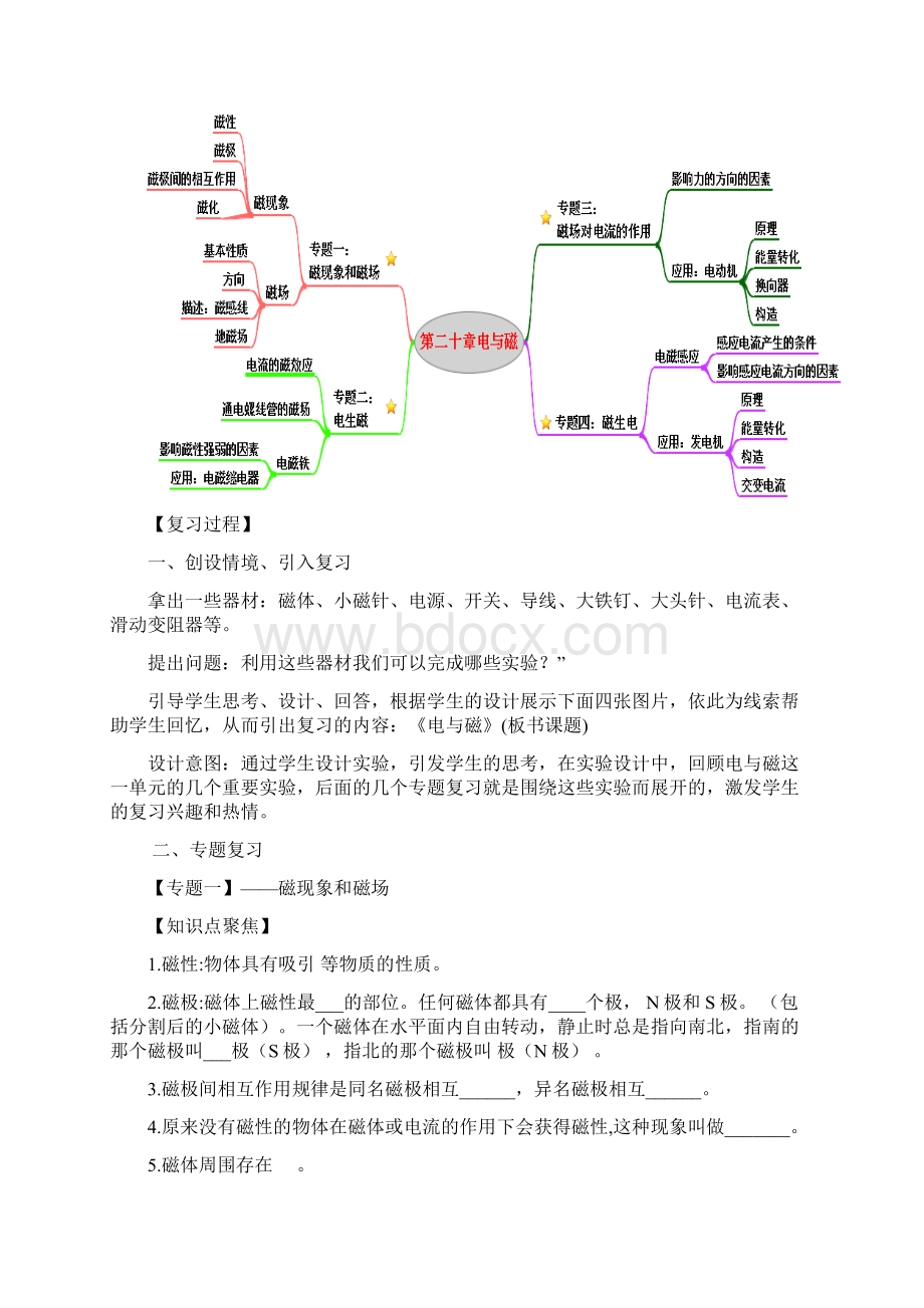 九年级物理全册 第20章 电与磁复习教案 新版新人教版.docx_第2页