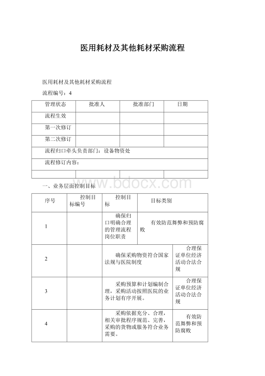 医用耗材及其他耗材采购流程Word下载.docx_第1页