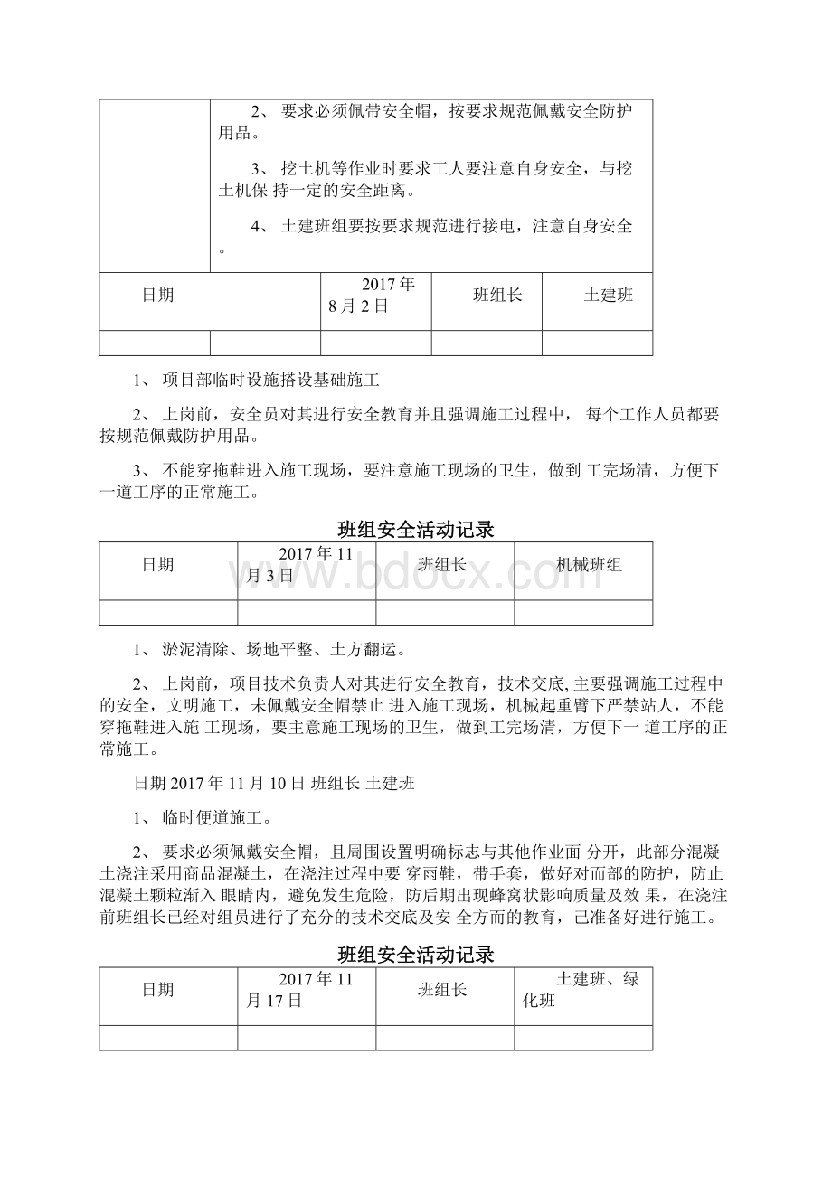 班组安全活动记录Word格式.docx_第2页