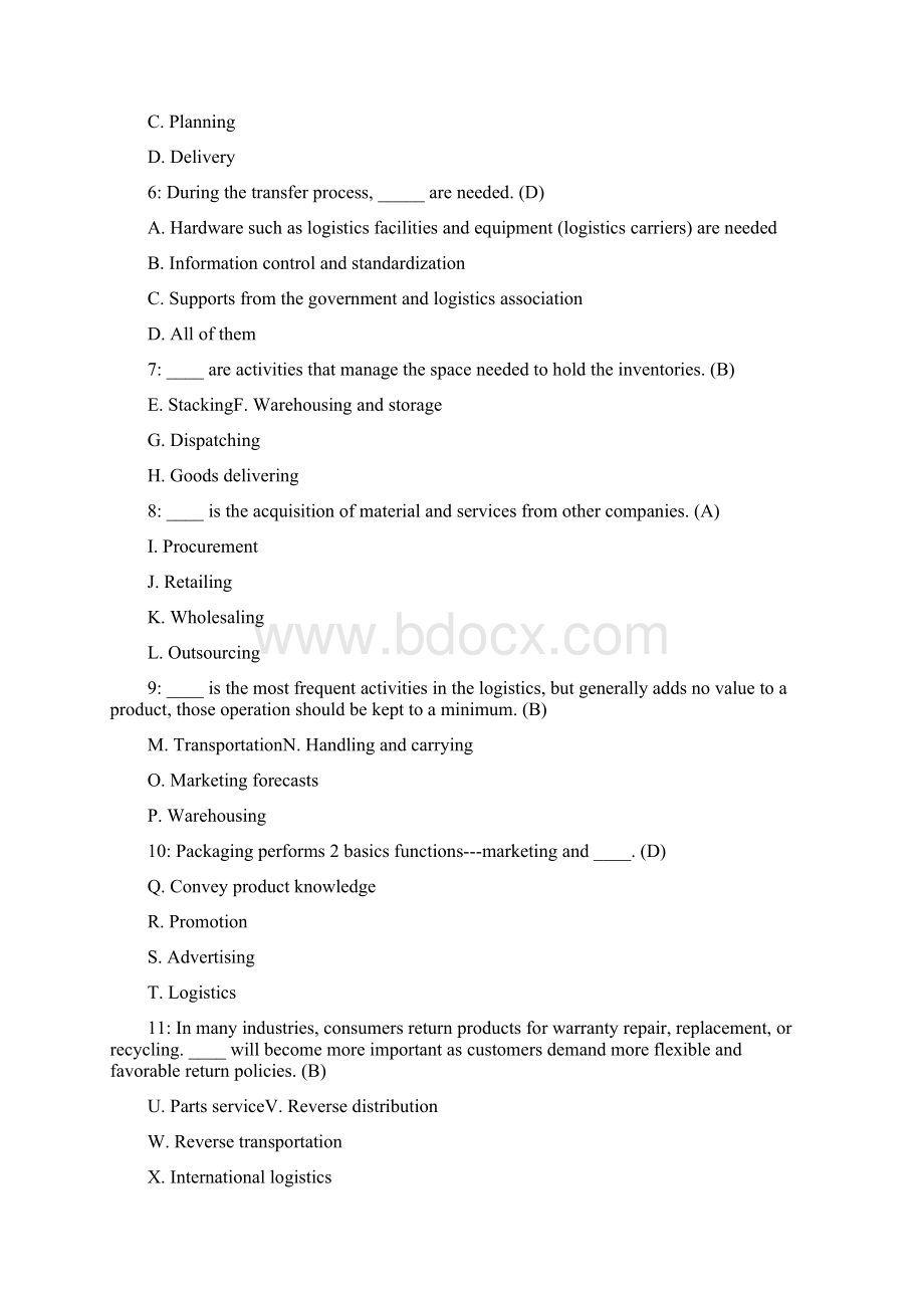 助理物流师物流英语练习1上课讲义.docx_第2页