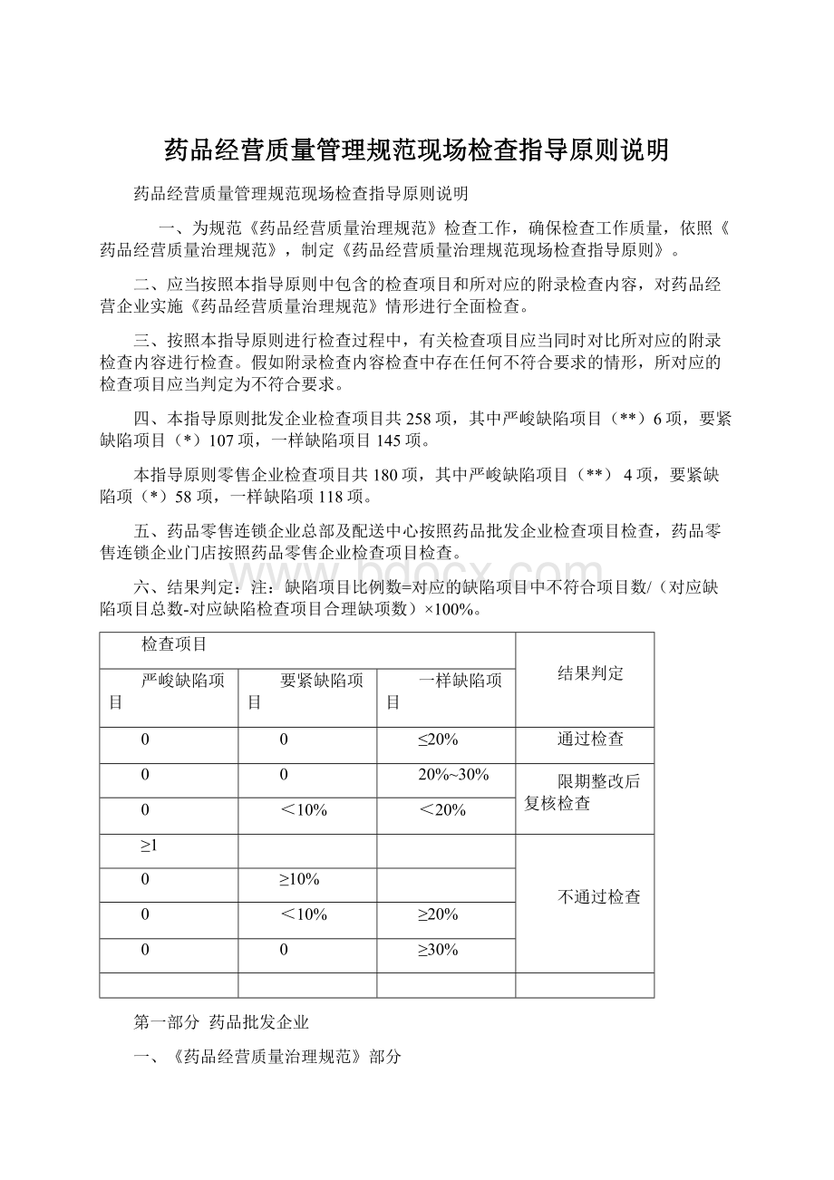 药品经营质量管理规范现场检查指导原则说明.docx