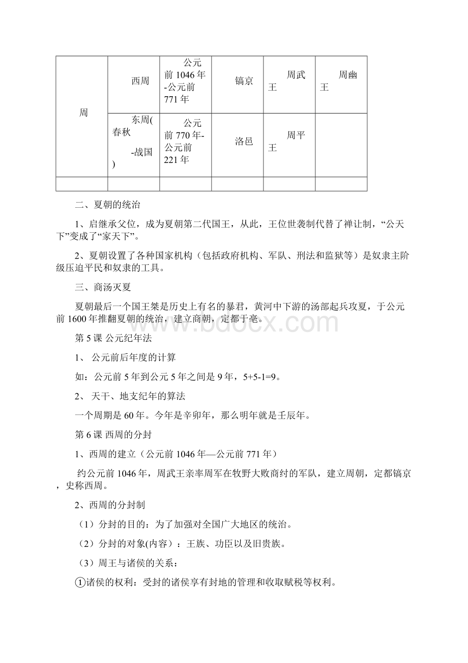 七年级历史上册复习资料岳麓版Word文档格式.docx_第3页